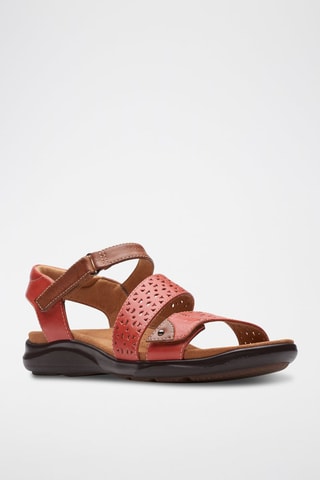 Sandales en cuir Kitly Way - Rouge et marron