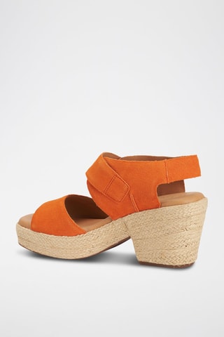 Sandales à talons en nubuck KimmeiHi Strap - Orange