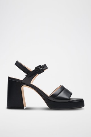 Sandales à talons en cuir Patema Part - Noir