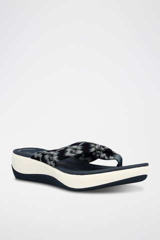 Tongs compensées Arla Glison - Noir et gris