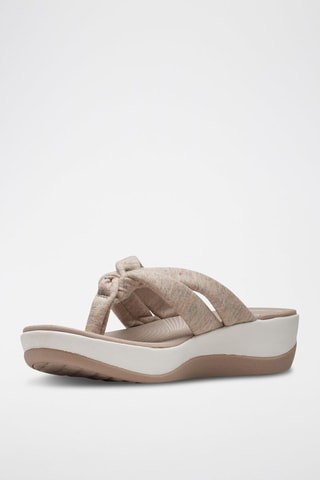 Tongs compensées Arla Kaylie - Beige chiné