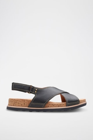 Sandales en cuir Yacht Cross - Noir