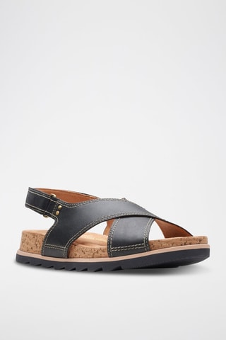 Sandales en cuir Yacht Cross - Noir