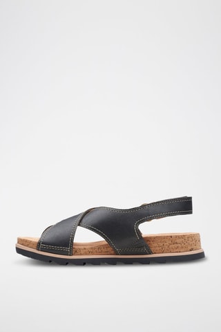 Sandales en cuir Yacht Cross - Noir
