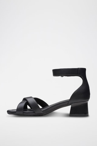 Sandales à talons en cuir Lily - Noir