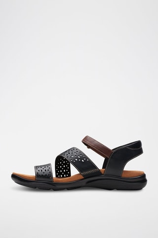 Sandales en cuir Kitly Way - Noir et marron