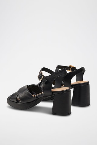 Sandales à talons en cuir Ritzy75 Rae - Noir