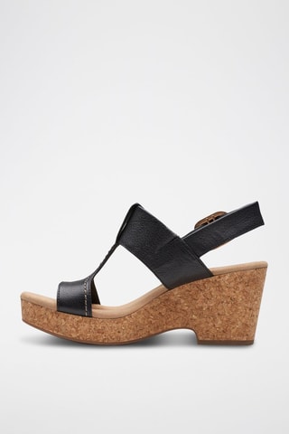 Sandales à talons en cuir Giselle - Noir