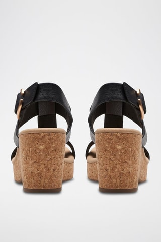 Sandales à talons en cuir Giselle - Noir