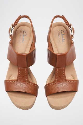 Sandales à talons en cuir Giselle - Marron clair