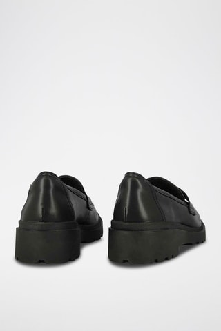 Mocassins à talons en cuir Calla - Noir