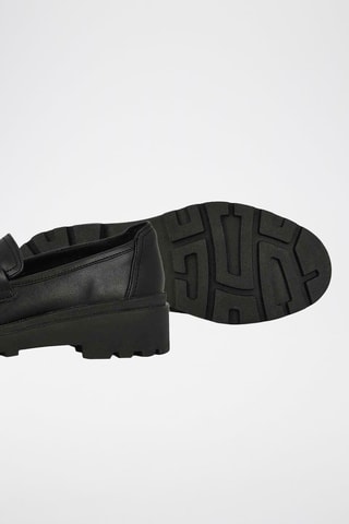 Mocassins à talons en cuir Calla - Noir