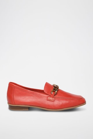 Mocassins en cuir Sarafyna Iris - Rouge
