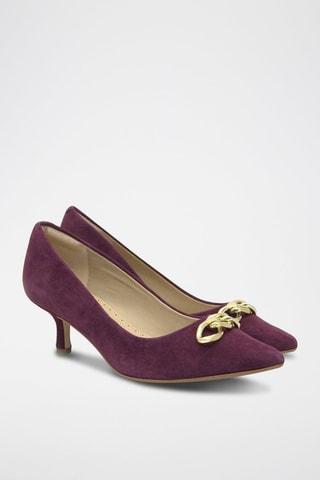 Escarpins en nubuck Trim Merlot - Violet