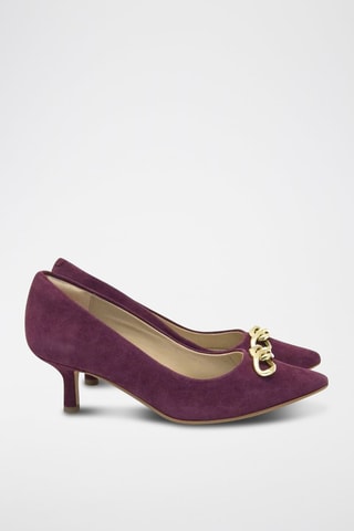 Escarpins en nubuck Trim Merlot - Violet