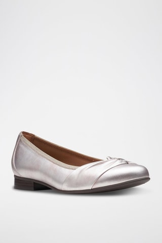Ballerines en cuir Blush - Argenté