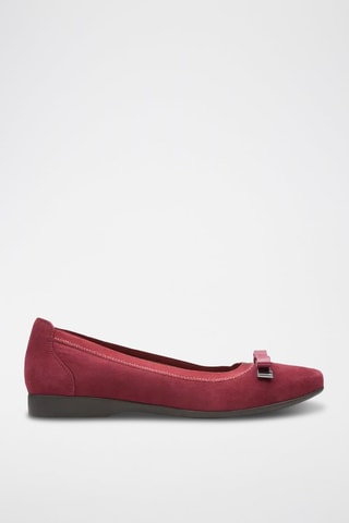 Ballerines en nubuck Darcey - Rouge