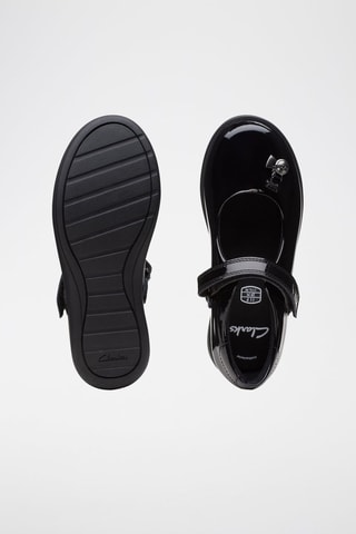 Babies en cuir verni Etch Mist - Noir