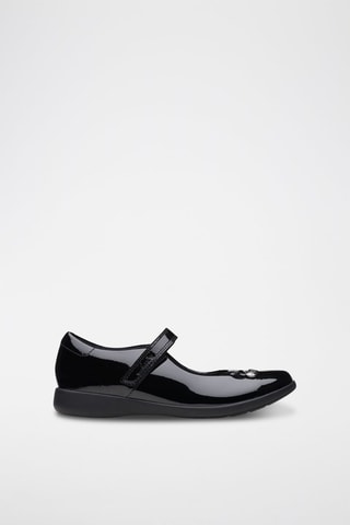 Babies en cuir verni Etch Mist - Noir