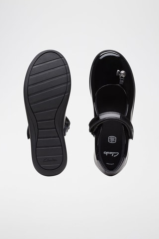 Babies en cuir verni Etch Mist - Noir