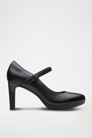 Babies à talons en cuir Ambyr - Noir