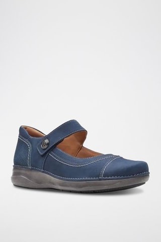 Babies en nubuck Appley - Bleu marine