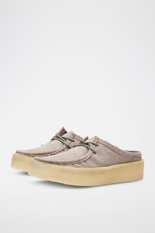 Mules en nubuck WallabeeCup Lo - Gris
