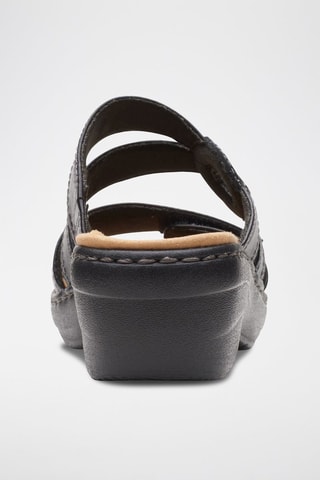 Mules à talons en cuir Merliah - Noir