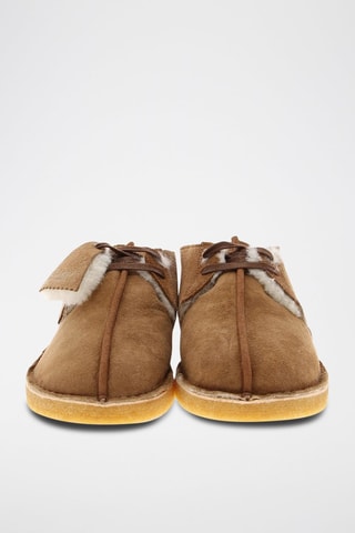 Low boots fourrés en cuir Desert - Marron