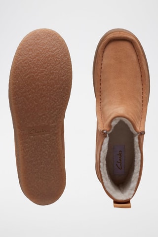 Bottines plateformes fourrées en nubuck Barleigh Pull - Marron clair