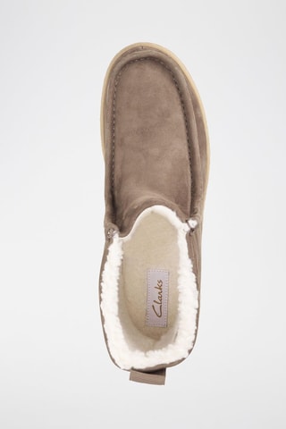 Bottines plateformes fourrées en nubuck Barleigh Pull - Taupe