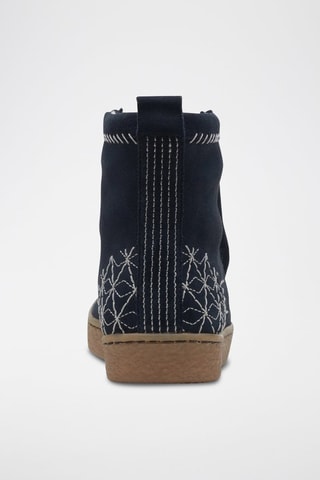 Bottines plateformes fourrées en nubuck Barleigh Pull - Bleu marine