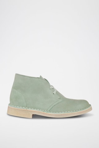 Bottines en nubuck Desert - Vert clair
