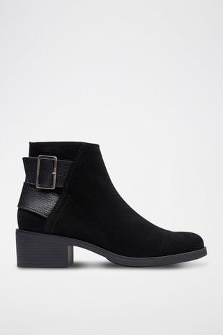 Bottines en nubuck Memi Buckle - Noir