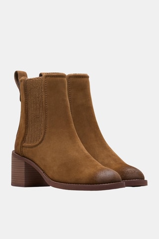 Bottines Chelsea en nubuck Chamberly Top -  Marron