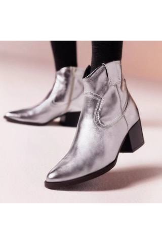 Bottines en cuir Elder - Argenté