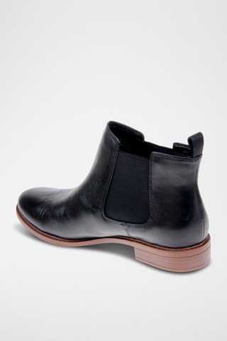 Bottines Chelsea en cuir Taylor Shine - Noir