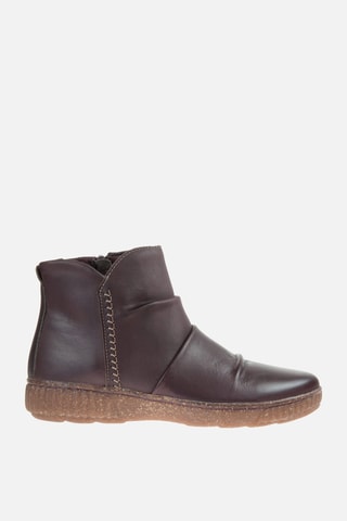 Bottines en cuir Caroline Rae - Bordeaux