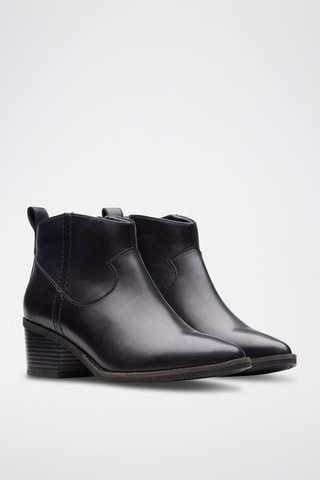 Bottines en cuir Morzine Sky - Noir