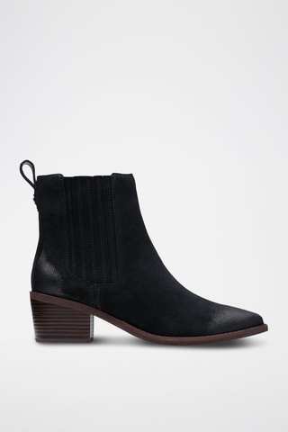 Bottines Chelsea en nubuck Morzine Top - Noir