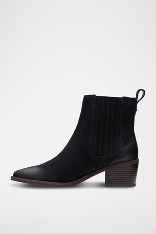 Bottines Chelsea en nubuck Morzine Top - Noir