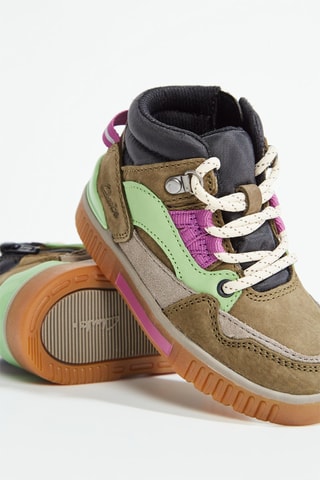 Baskets montantes en cuir Oslo Hiker - Kaki