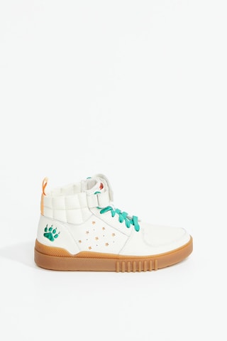 Baskets montantes en cuir Somerset Hi x Stranger Things - Ecru