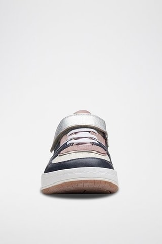 Baskets en cuir Fawn Craft - Vieux rose et bleu marine