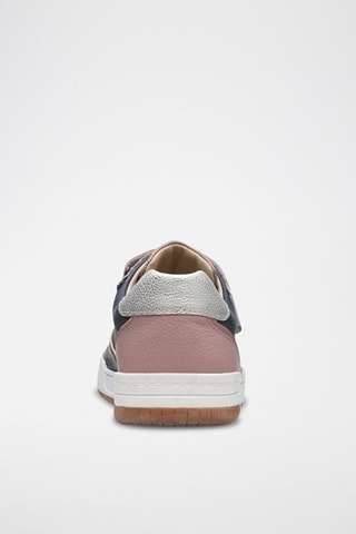 Baskets en cuir Fawn Craft - Vieux rose et bleu marine