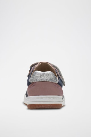 Baskets en cuir Fawn Craft - Vieux rose et bleu marine