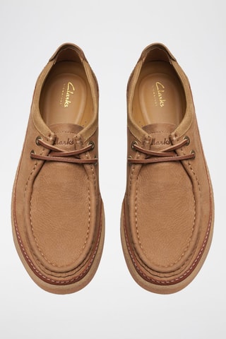 Baskets en cuir Clarkwood Moc - Marron