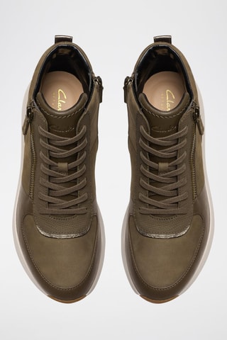 Baskets montantes en cuir Tivoli Lane - Vert olive