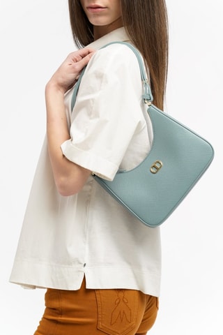 Mini Trendy Handtas - Blauw en goudkleurig