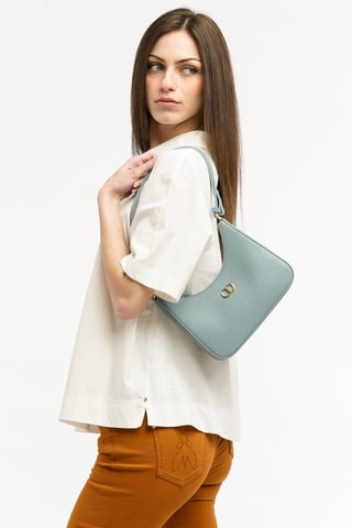 Mini Trendy Handtas - Blauw en goudkleurig